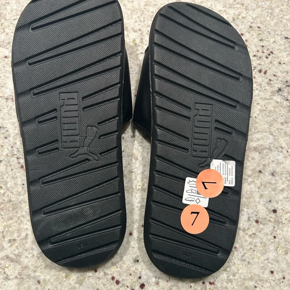 Puma Black and Gold Women's Sandals - Picture 2 of 2